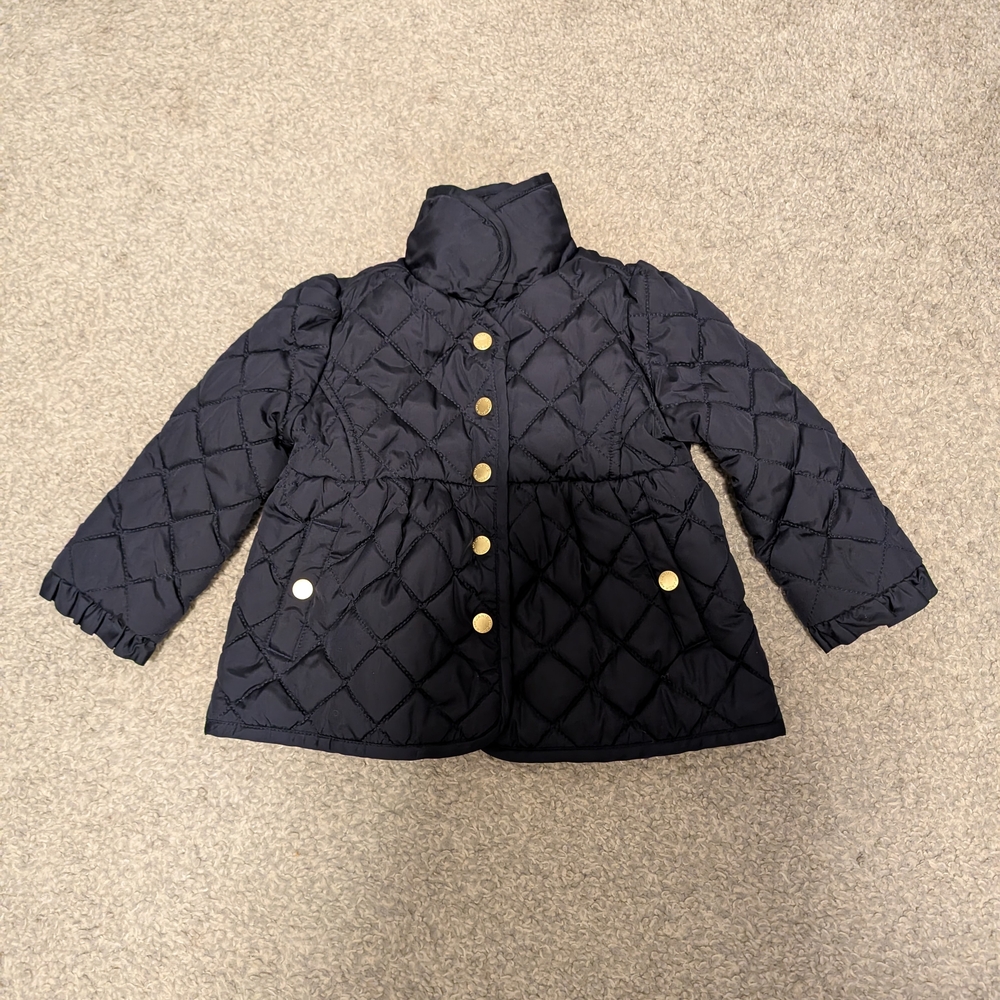 Quilted Navy Kids Jacket - Picture 2 of 7